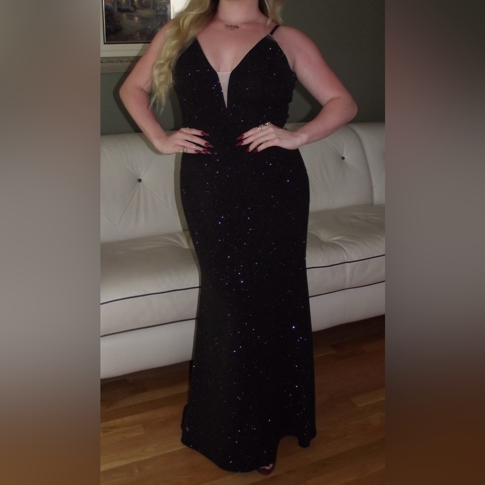 Black Glittery Prom Dress